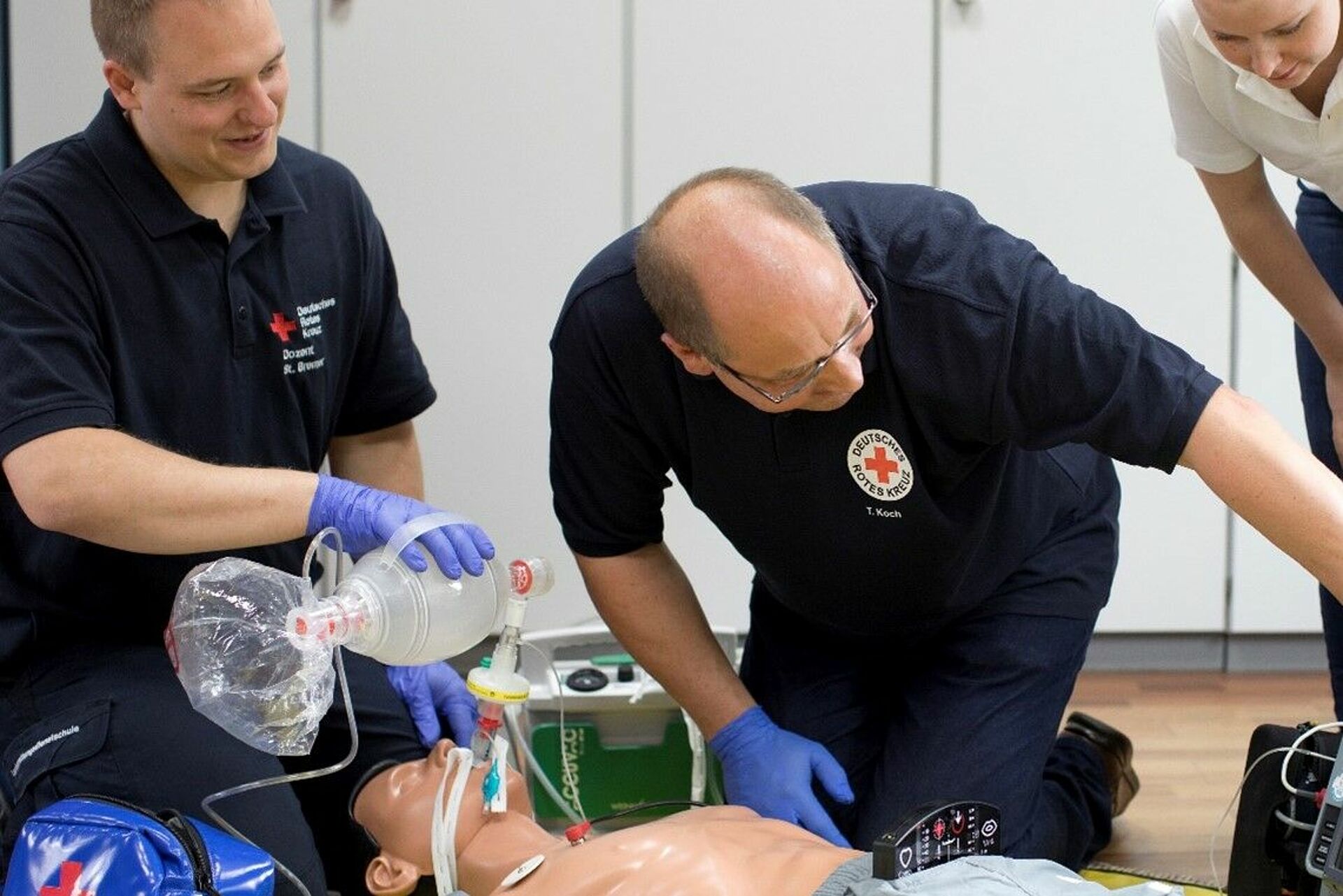 Unterricht Wiederbelebung mit Beutel-Masken-Beatmung